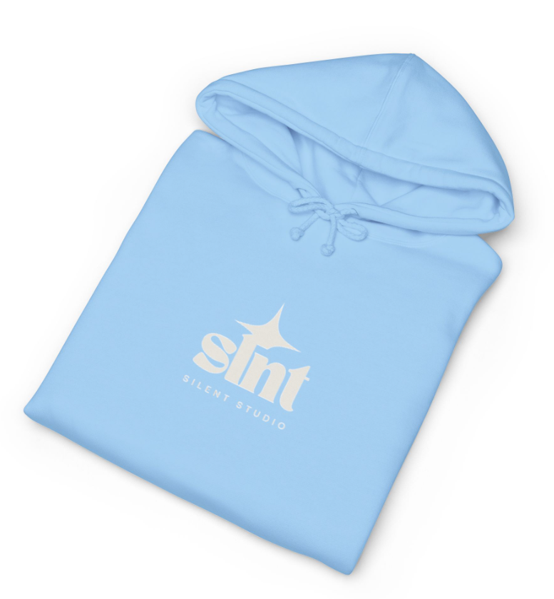 Unisex Heavyweight Hooded Sweatshirt - Aqua Blue